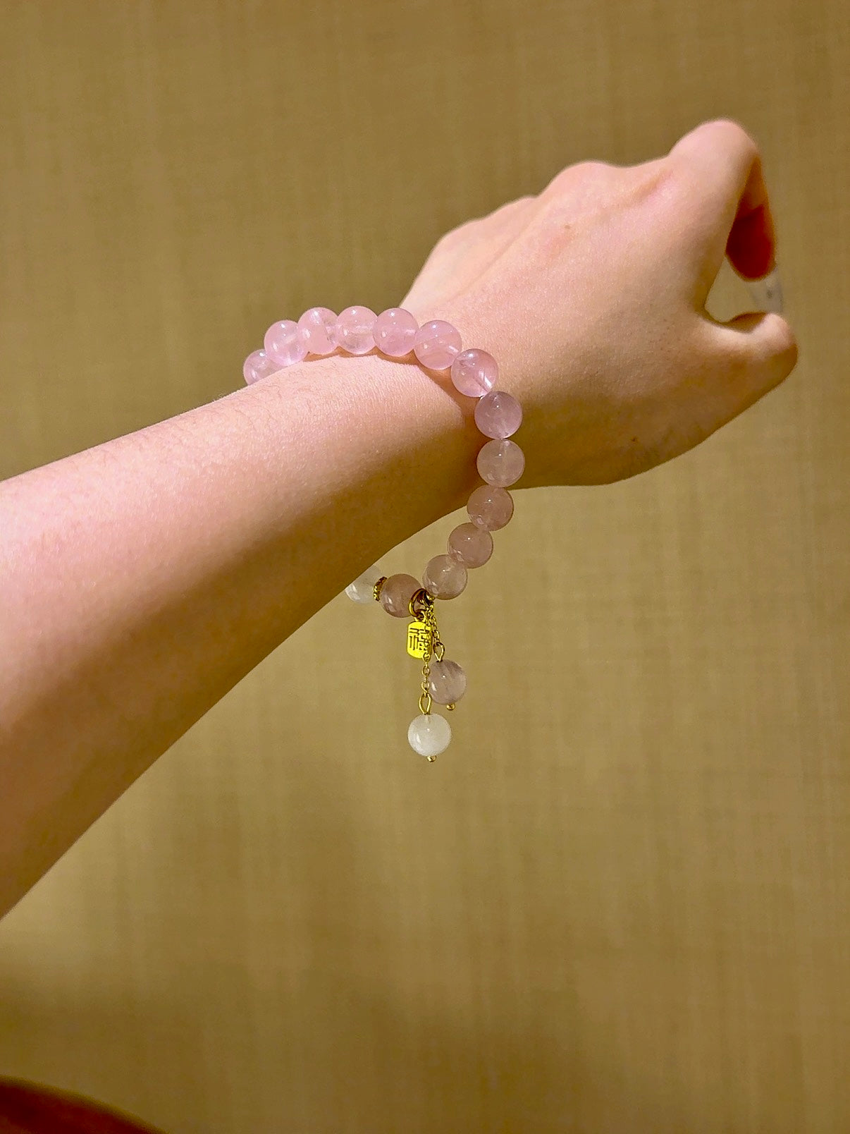 ▫️▪️ Pink crystal blue moonlight bracelet